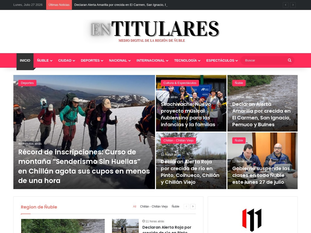 Portada de En Titulares